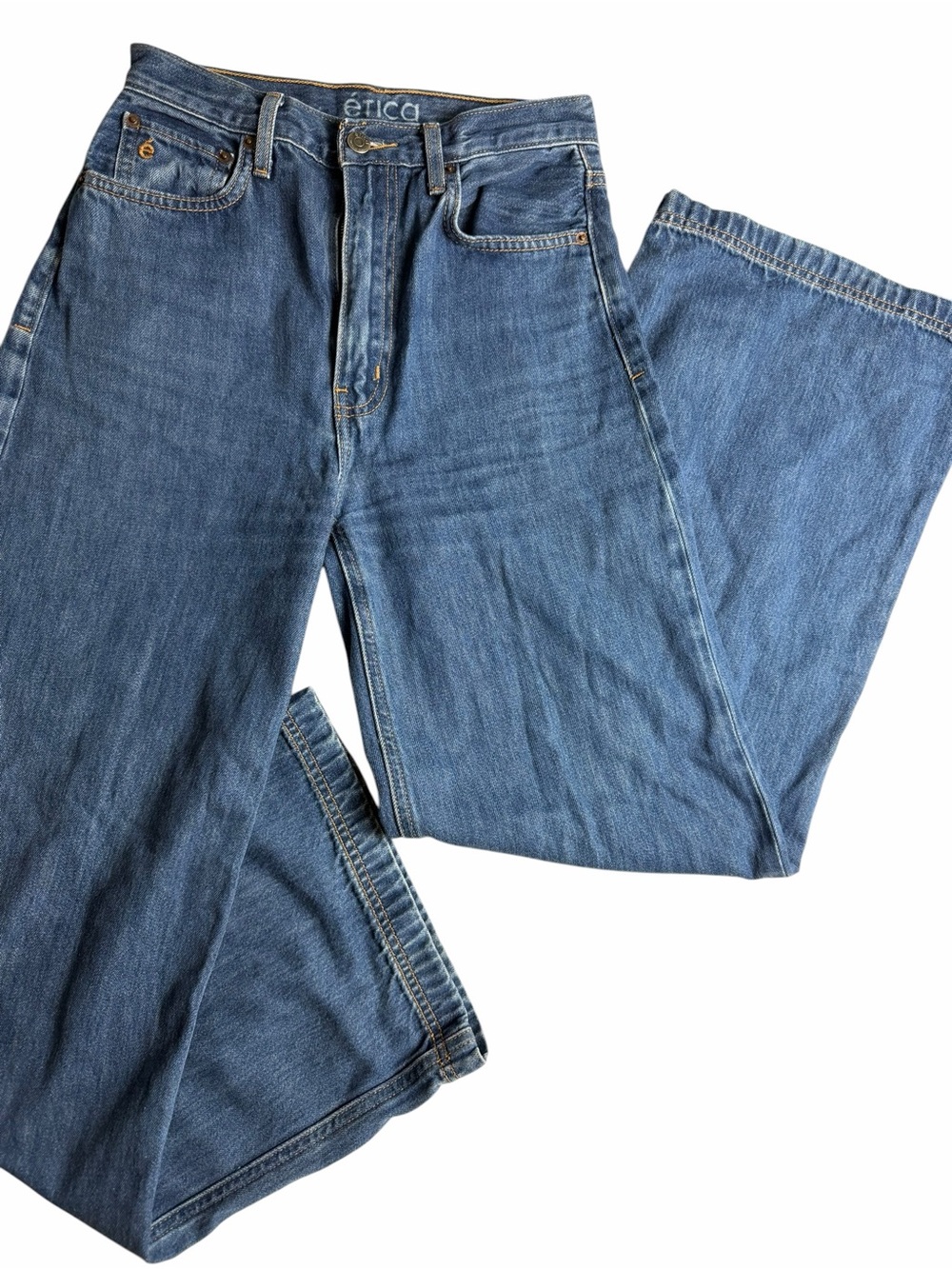 ETICA devon wide leg high waisted medium wash jeans size 24
